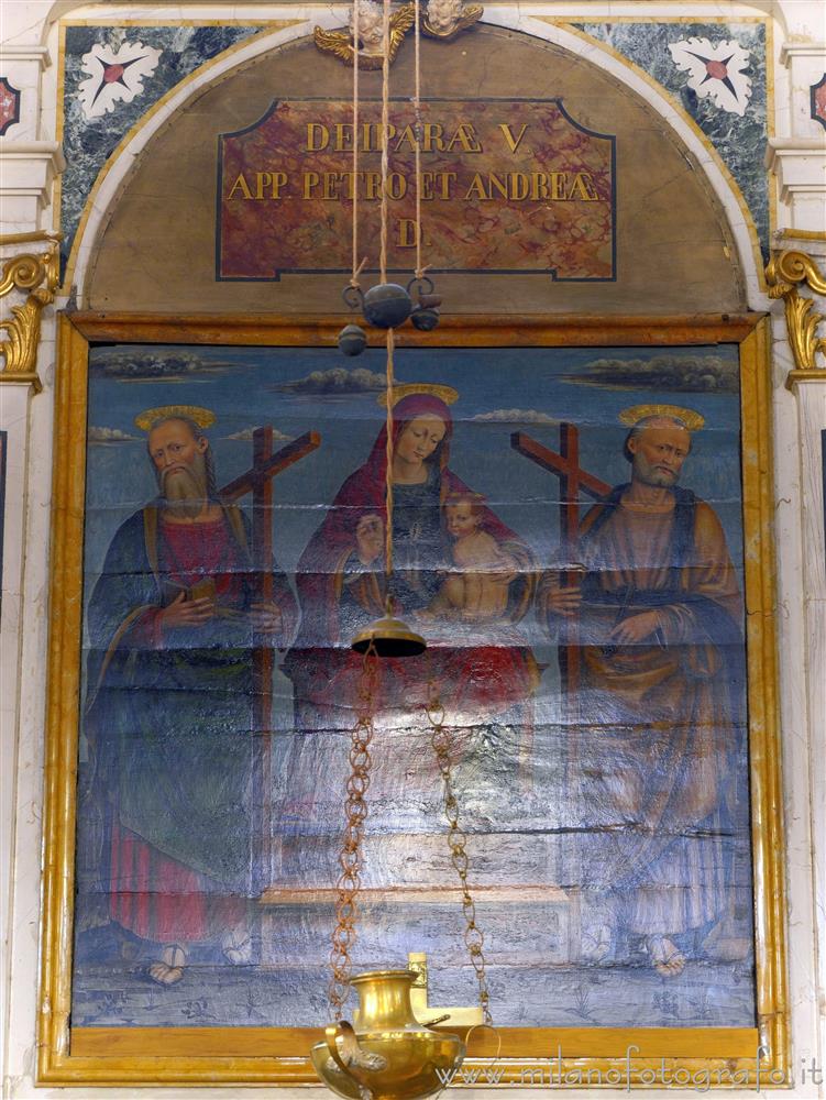 Caravaggio (Bergamo, Italy) - Madonna and Child between Saints Peter and Andrew in the Church of Saints Fermo and Rustico